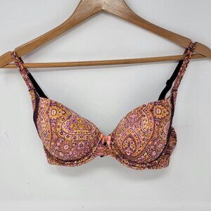 Victoria's Secret 32DD Purple / Yellow Body by‎ Victoria Lined Demi Bra